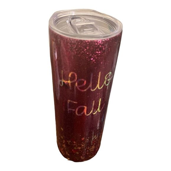 Hello Fall glitter tumbler 20 oz - Picture 1 of 3